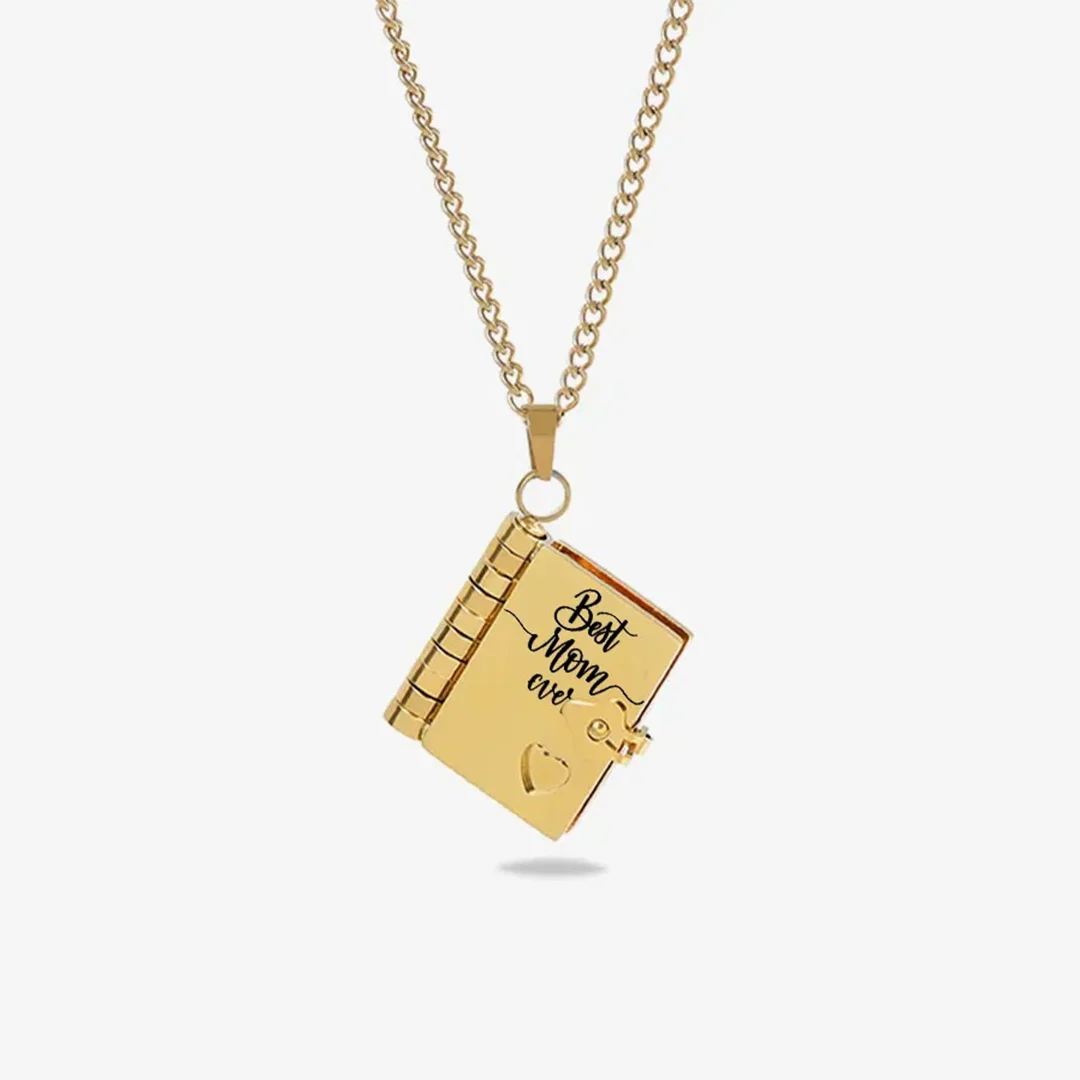 For Mom - Best Mom Ever Book Necklace