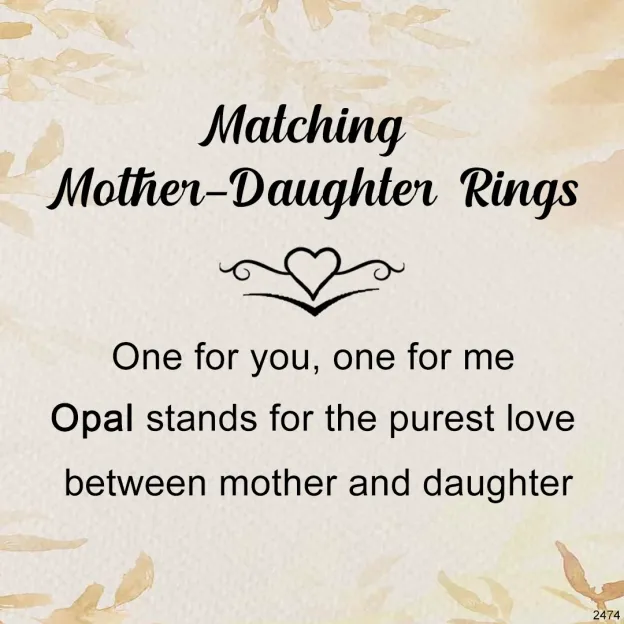 Matching Mother & Daughter Love Crown Opal Ring