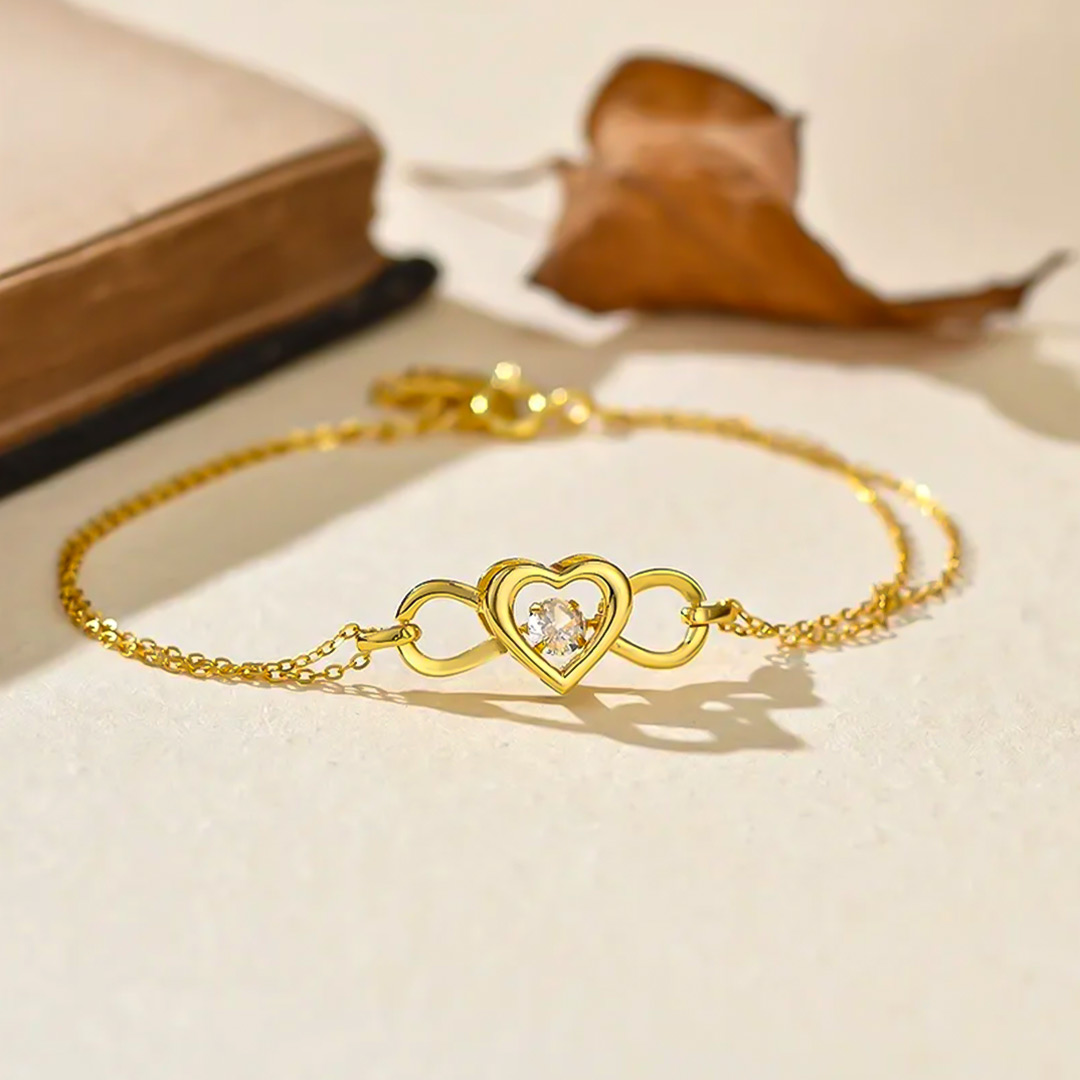 For Mother & Daughter-Heart Double Chain Bracelet