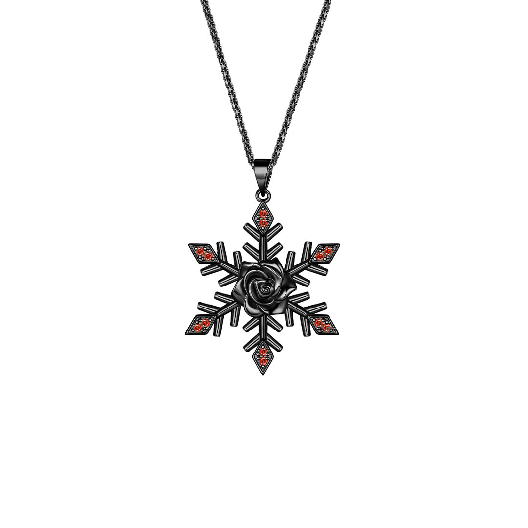 Black Rose Strength Necklace