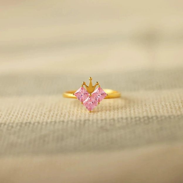 For Daughter-Brave Heart Crown Ring