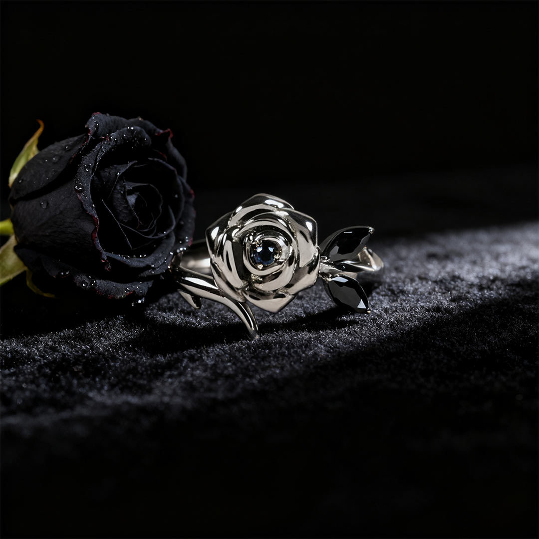 Begin Again Black Rose Ring