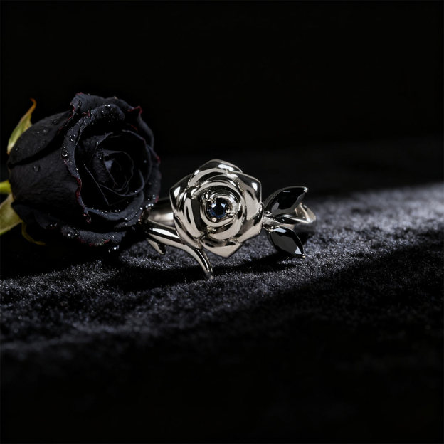 Begin Again Black Rose Ring