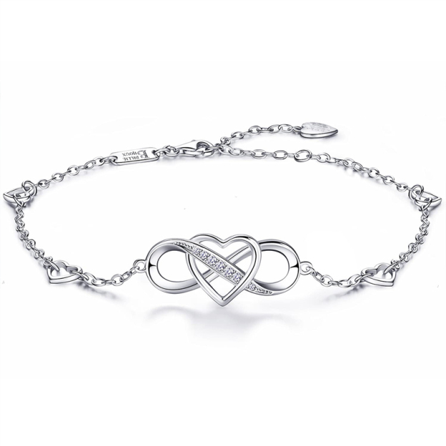 For Grandaughter - S925 You Will Always Have Me,And I Will Always Have You Infinite Heart Bracelet