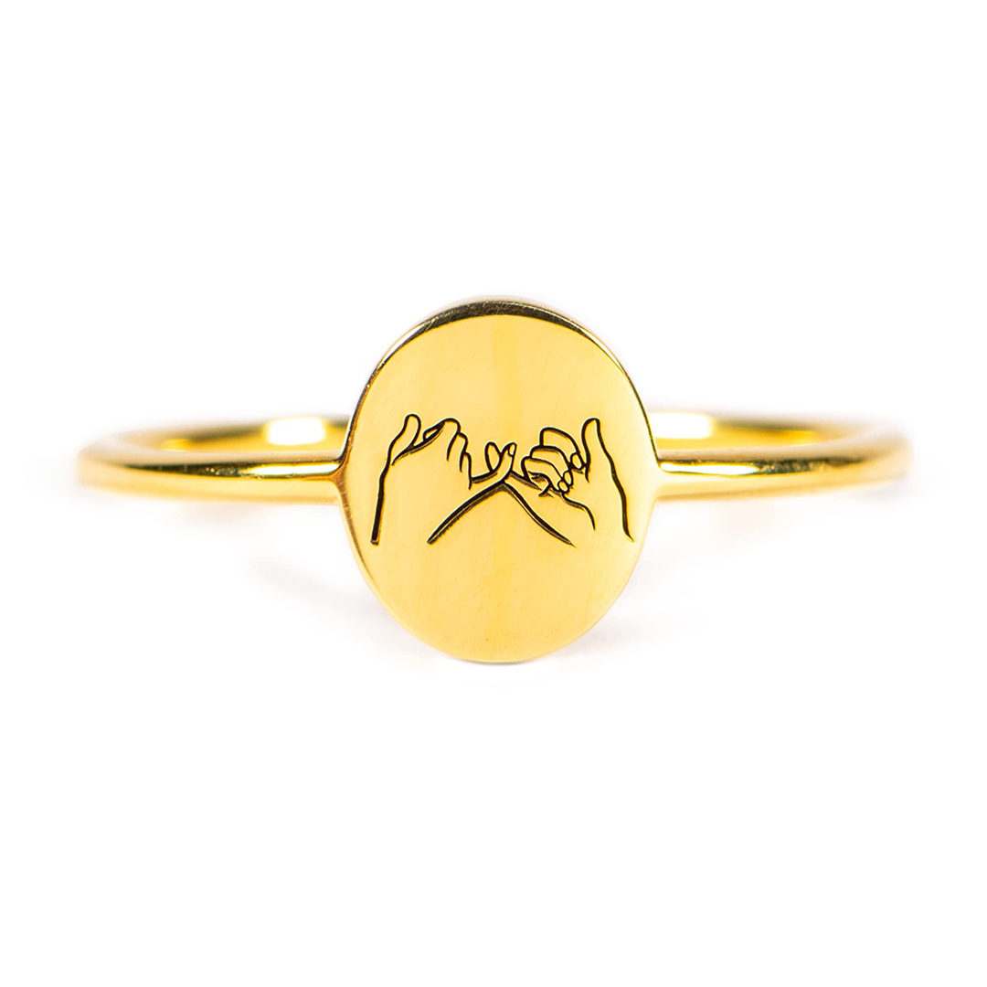 For Friend -Best Bitches Holding Hands Ring