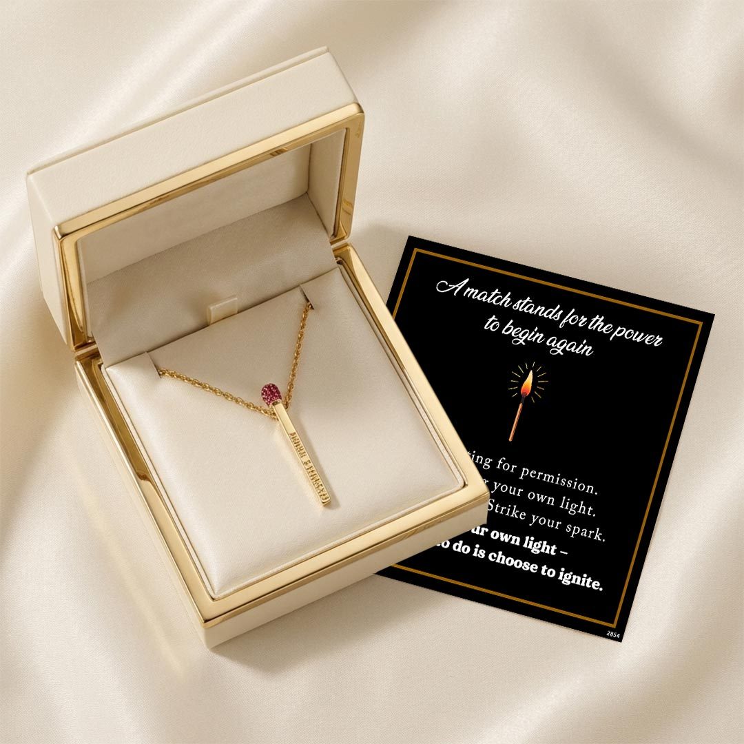For Self-Ignite Your Light Match Symbol Empowerment Necklace