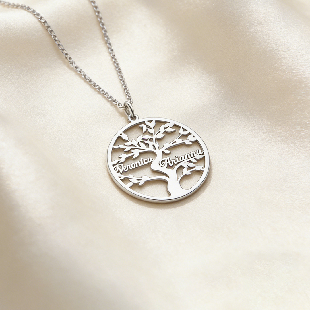 For Mom - The Family Root Customized 1-10 Names Family Tree Necklace