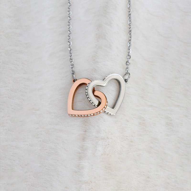 S925 The Love Between Mother And Daughter Is Forever Heart to Heart Necklace