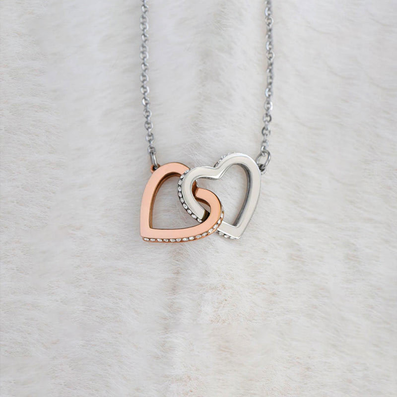 S925 The Love Between Mother And Daughter Is Forever Heart to Heart Necklace