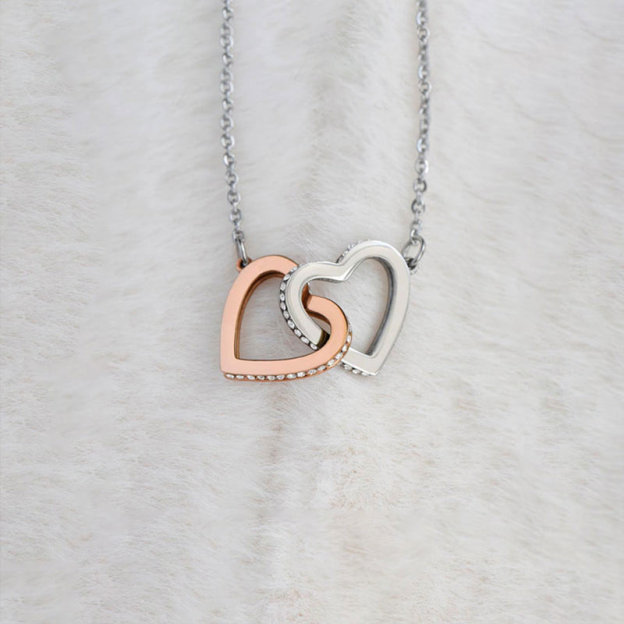 S925 The Love Between Mother And Daughter Is Forever Heart to Heart Necklace