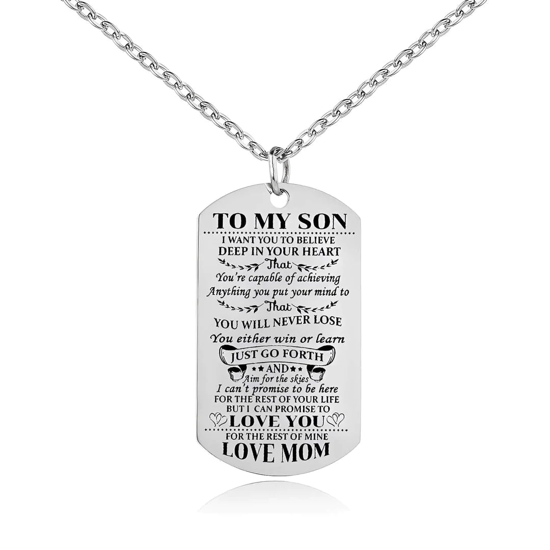 For Son - To My Son I Want You To Believe Deep In Yourself Pendant Necklace