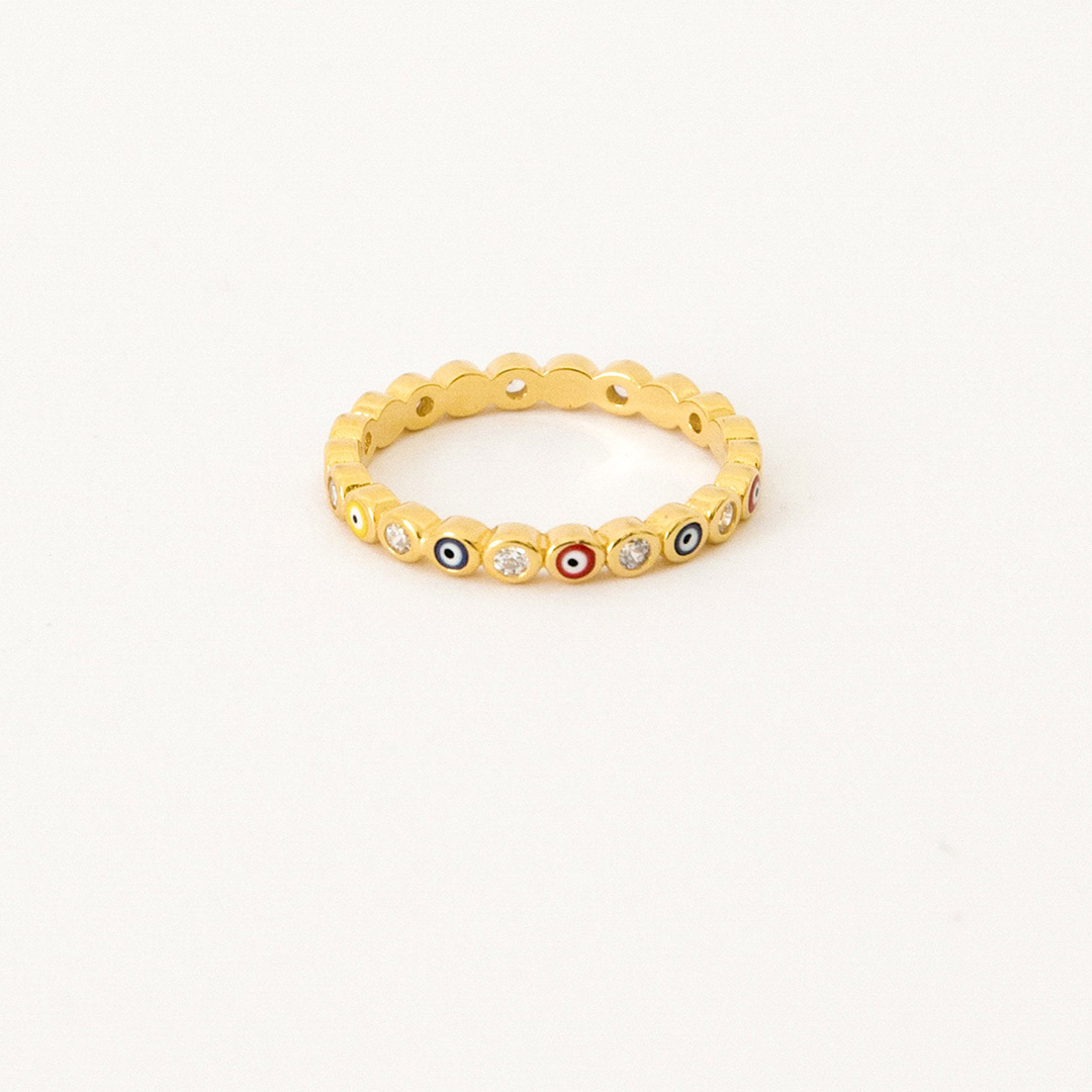 May You Always Be Protected Evil Eye Ring