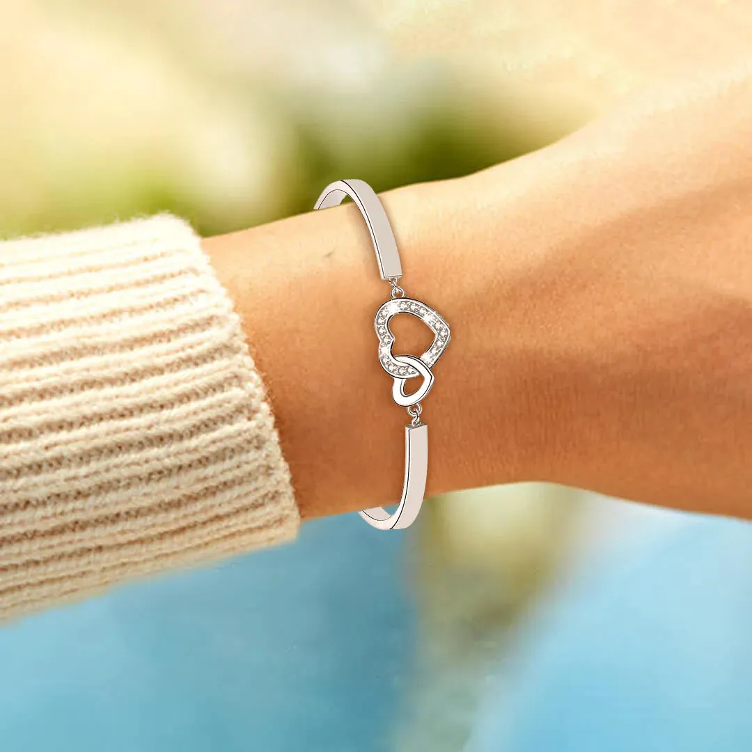 For Bonus Daughter - Always Shine Like The Brightest Star Heart To Heart Bracelet