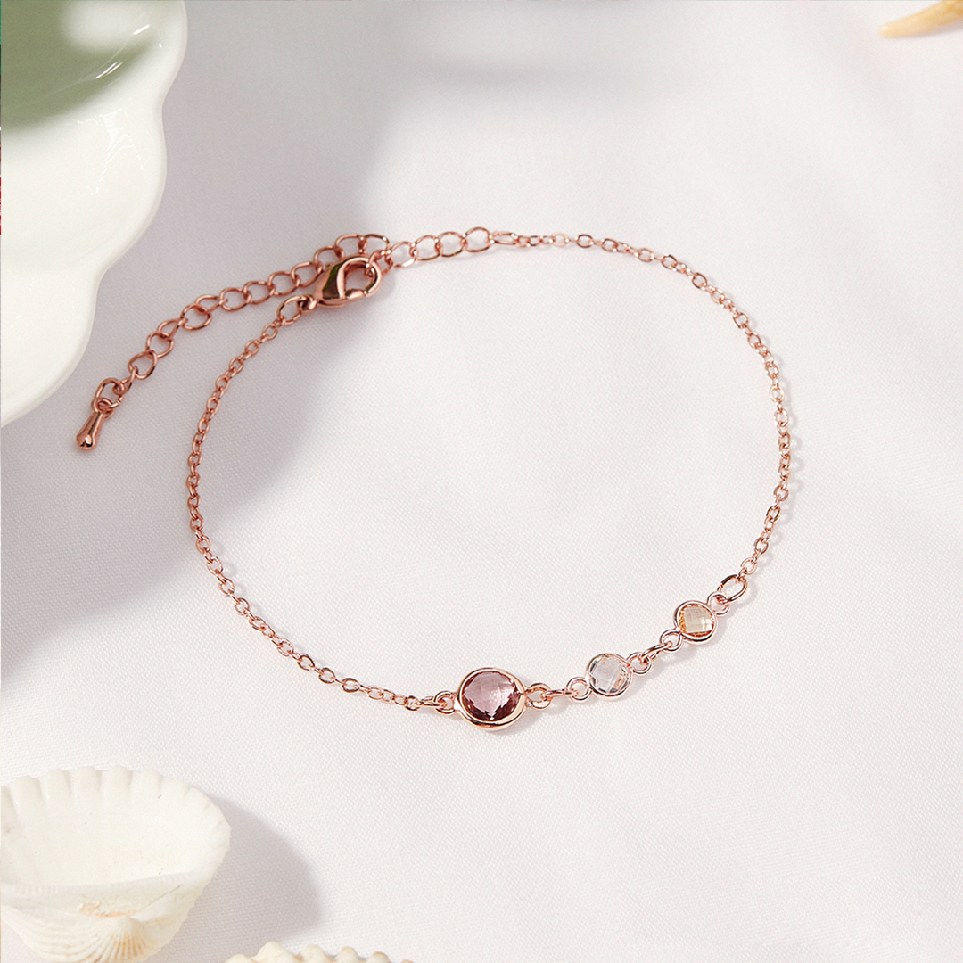 For Mama/Grandma - Custom Birthstone Circular Bracelet