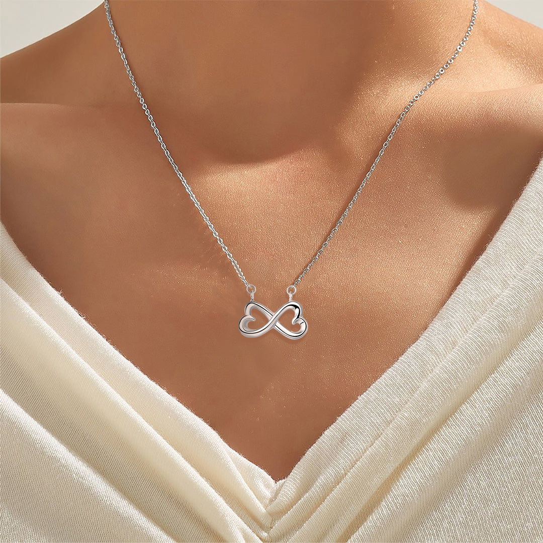 For Bonus Daughter - S925 Love Makes You My Daughter Silver Necklace