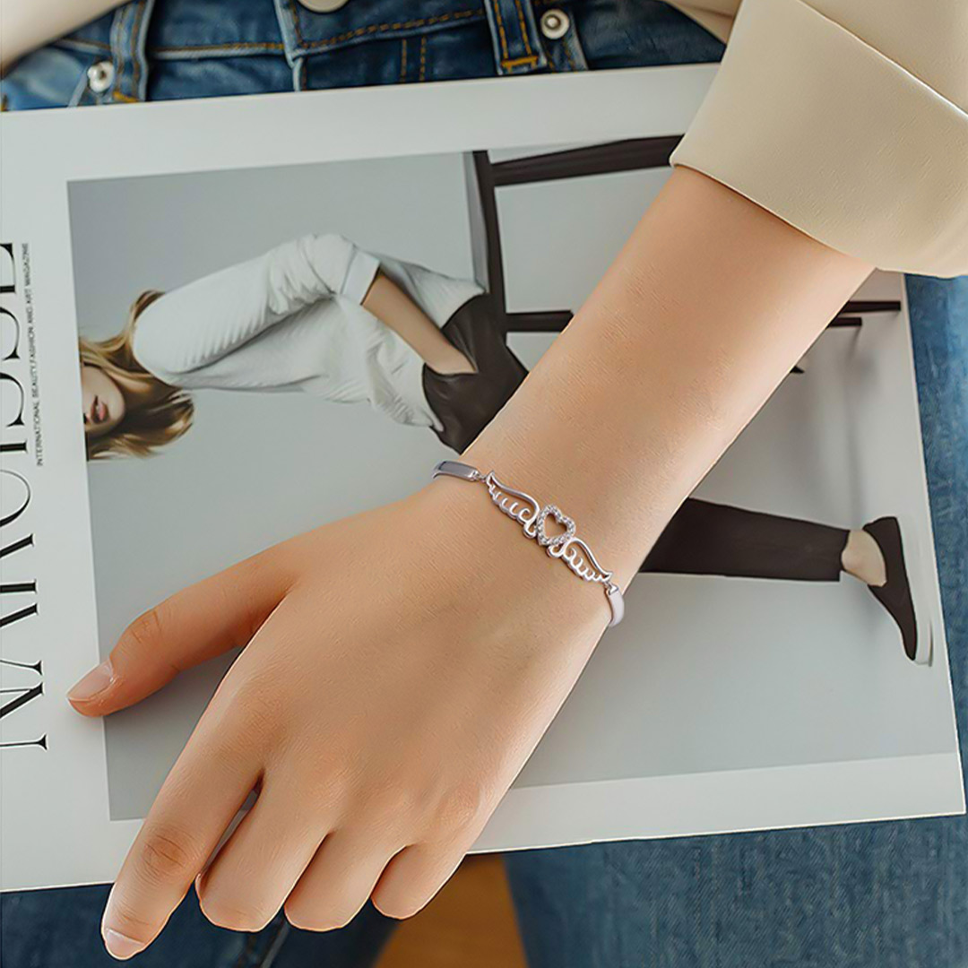 For Memorial - I Will Love You For Every Second Of Mine Angel Heart Bracelet