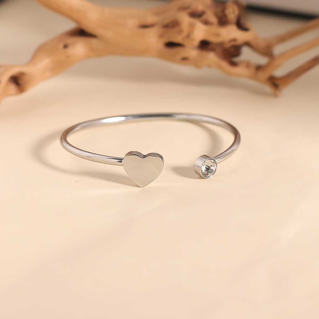 For Bonus Daughter - I Love You Heart-shaped Open Bracelet