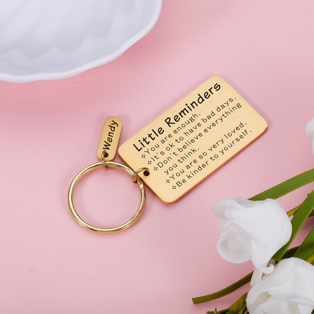Little Reminders Custom Name Keychain