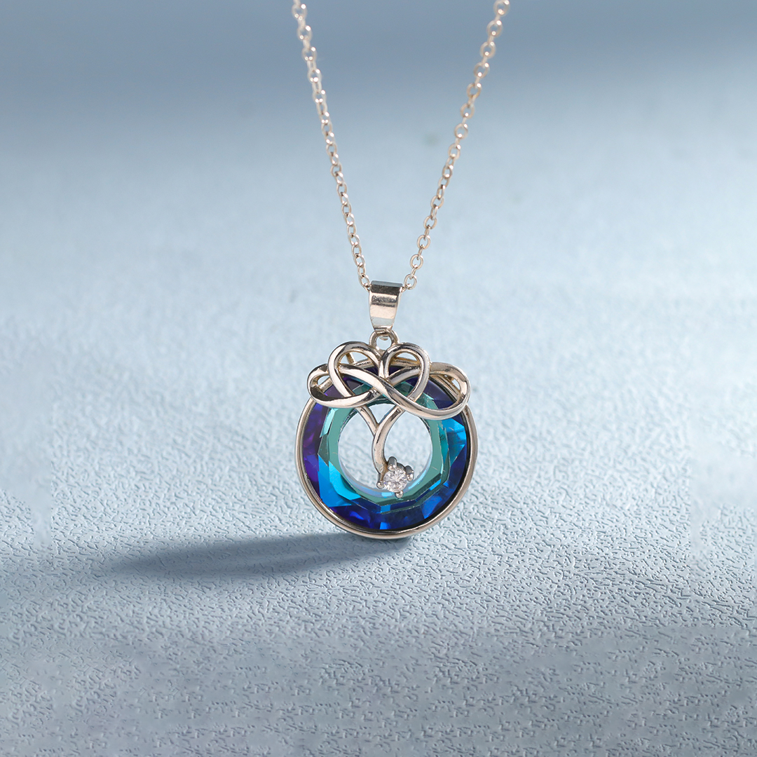 S925 I Love You until Infinity Runs Out Crystal Infinity Necklace