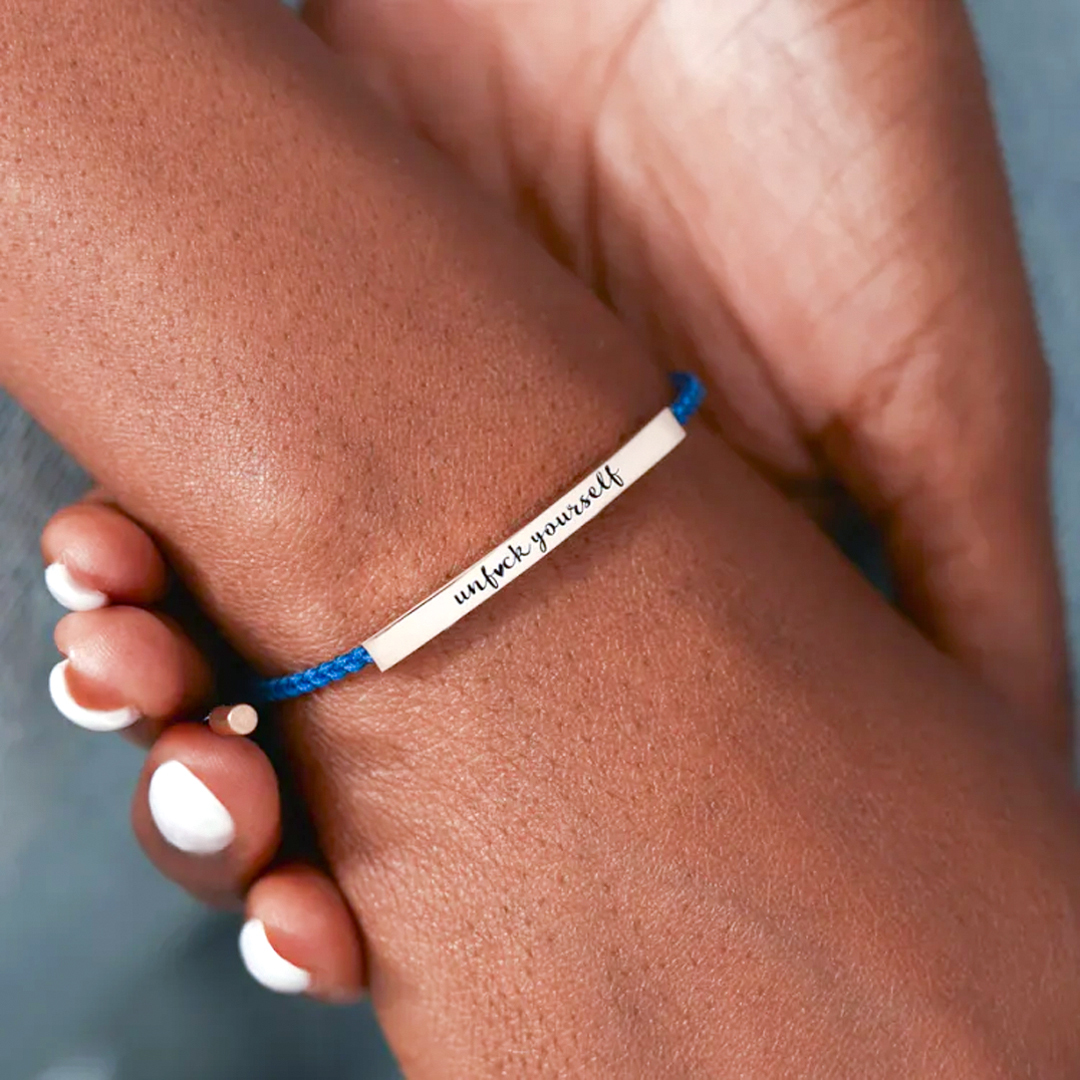 For Self - Unf🖤ck Yourself Braided Bracelet