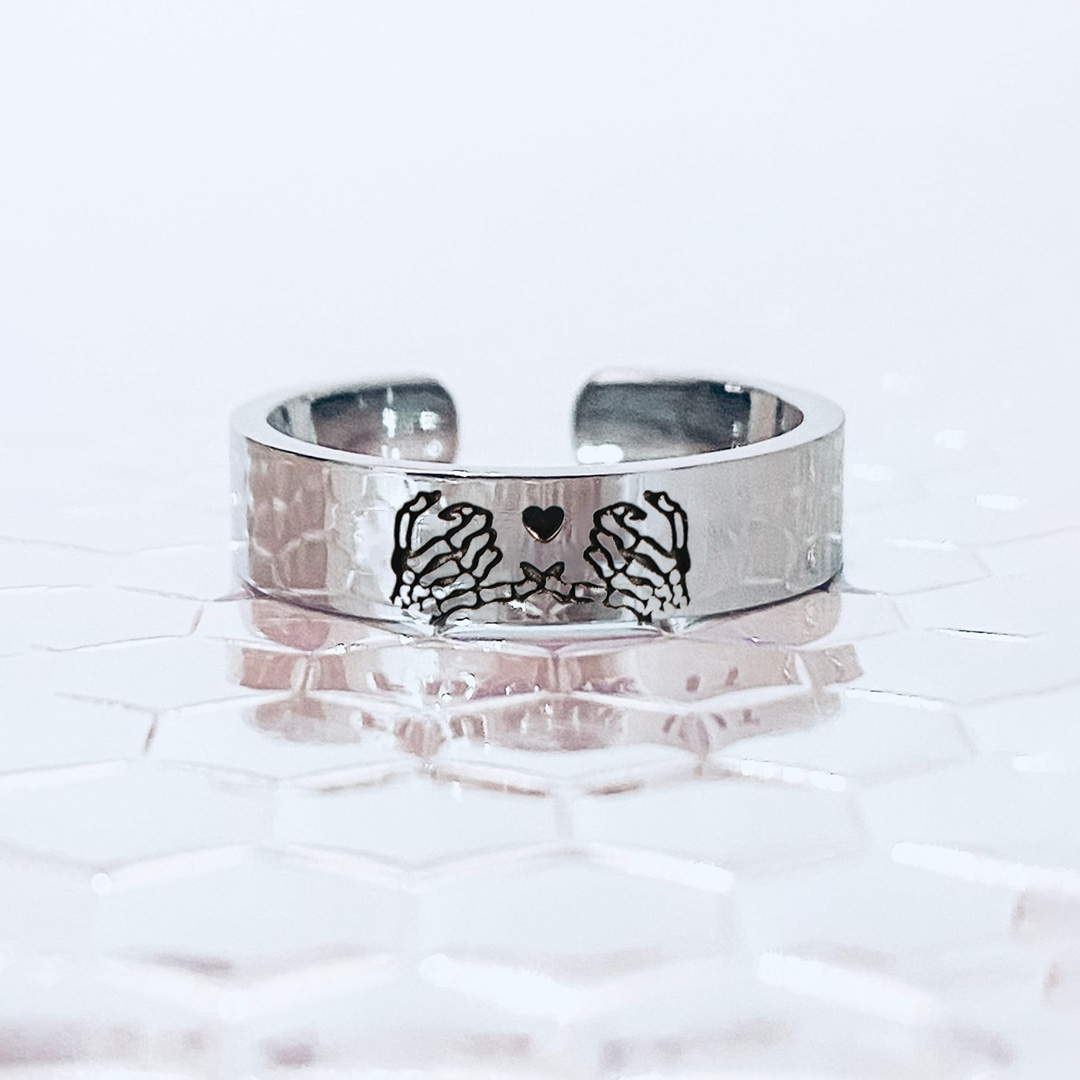 For Friend - S925 You Are My Ride or Die Skeleton Pinky Promise Ring 