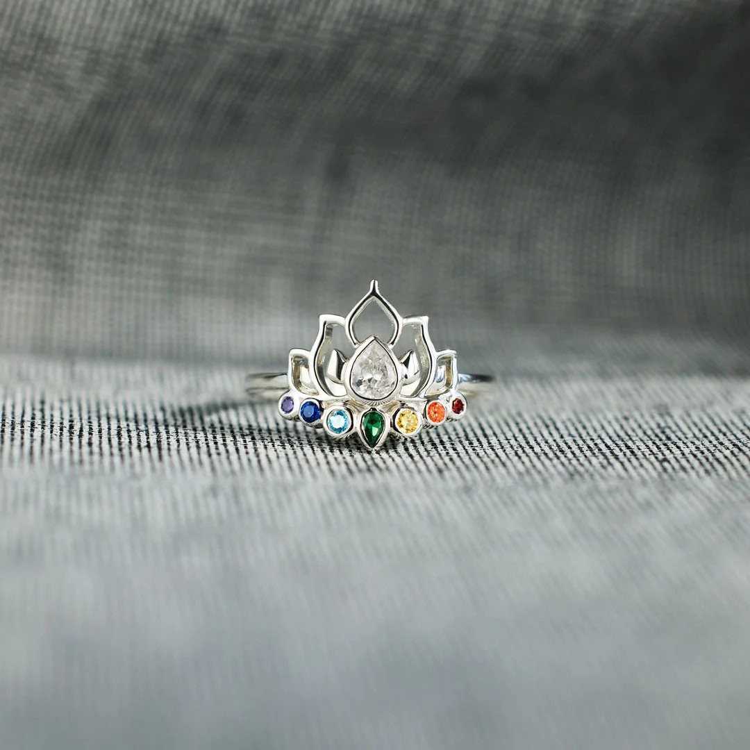 S925 Relax Chakra Lotus Flower Ring