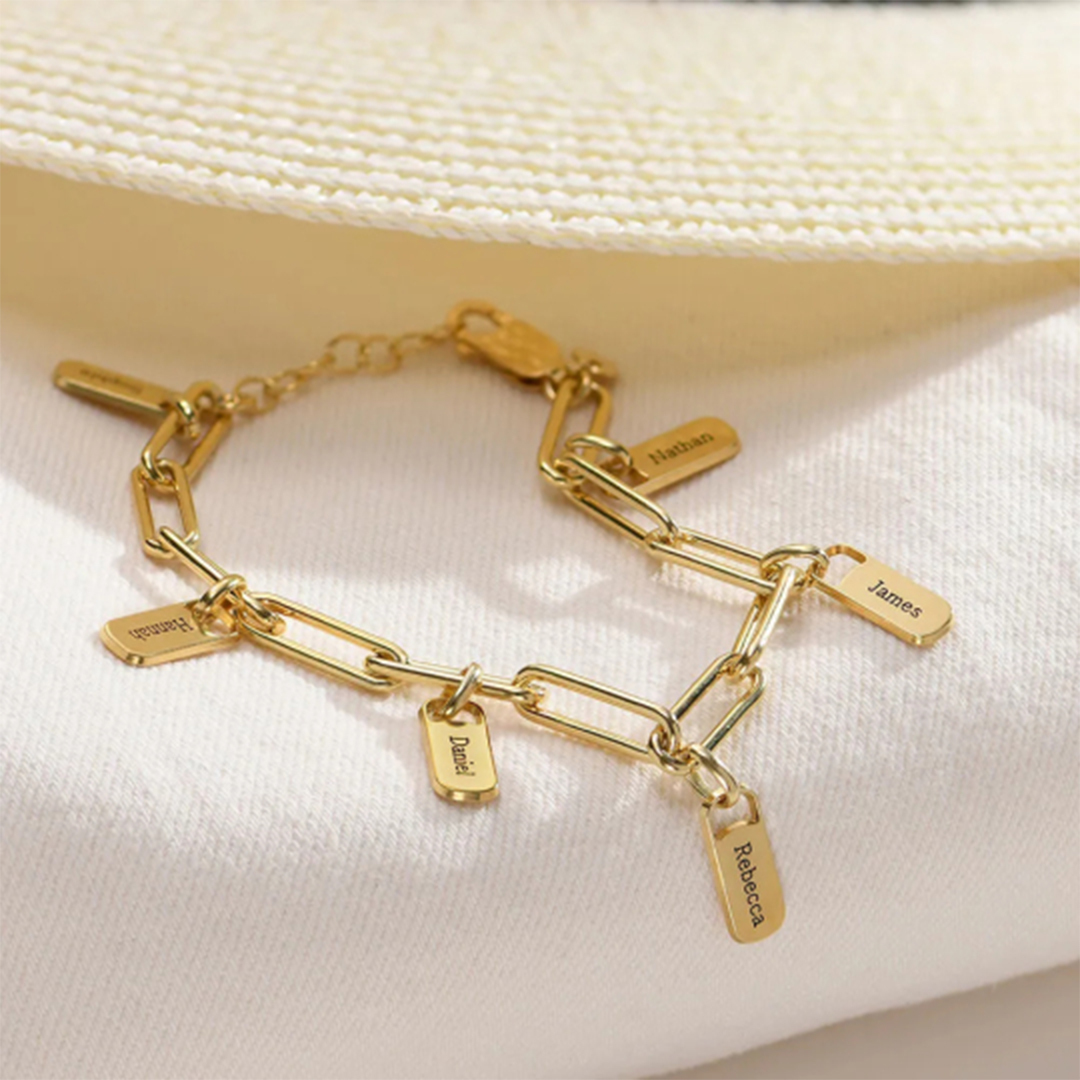 For Mother -Name Custom Chain Link Bracelet