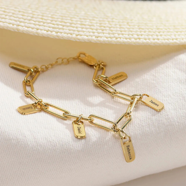 For Mother -Name Custom Chain Link Bracelet