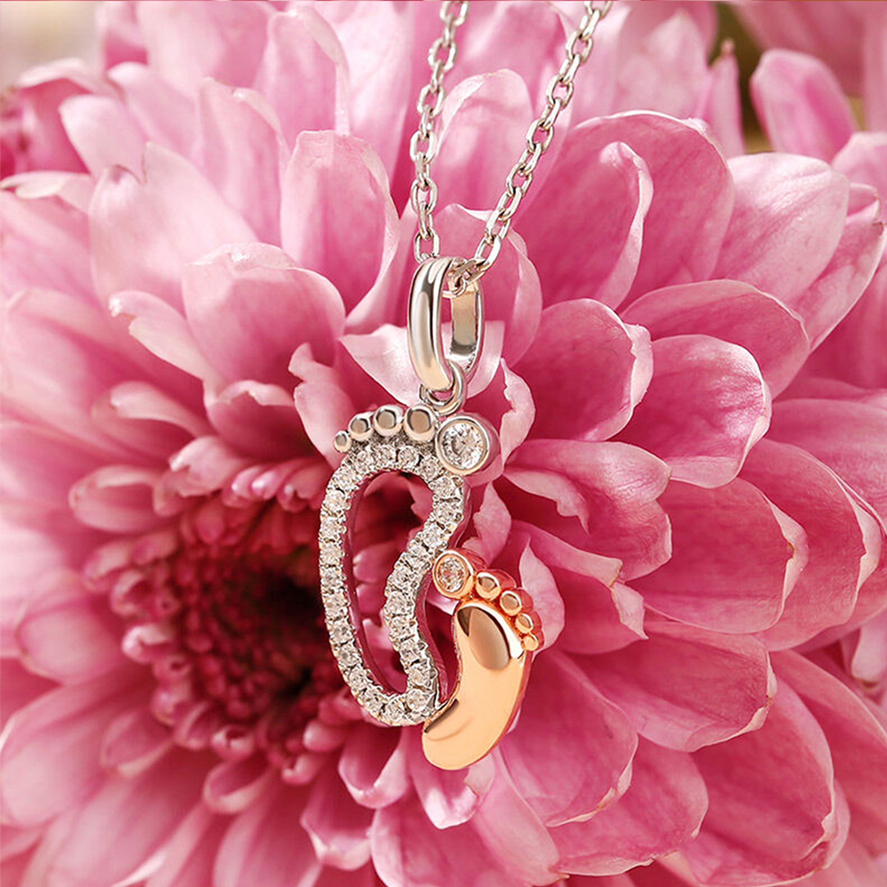 For New Mama - Lovely Feet Necklace