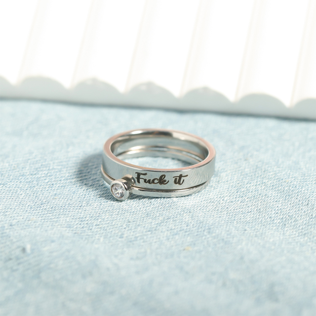  Fuck It Two-tiered Stacking Ring