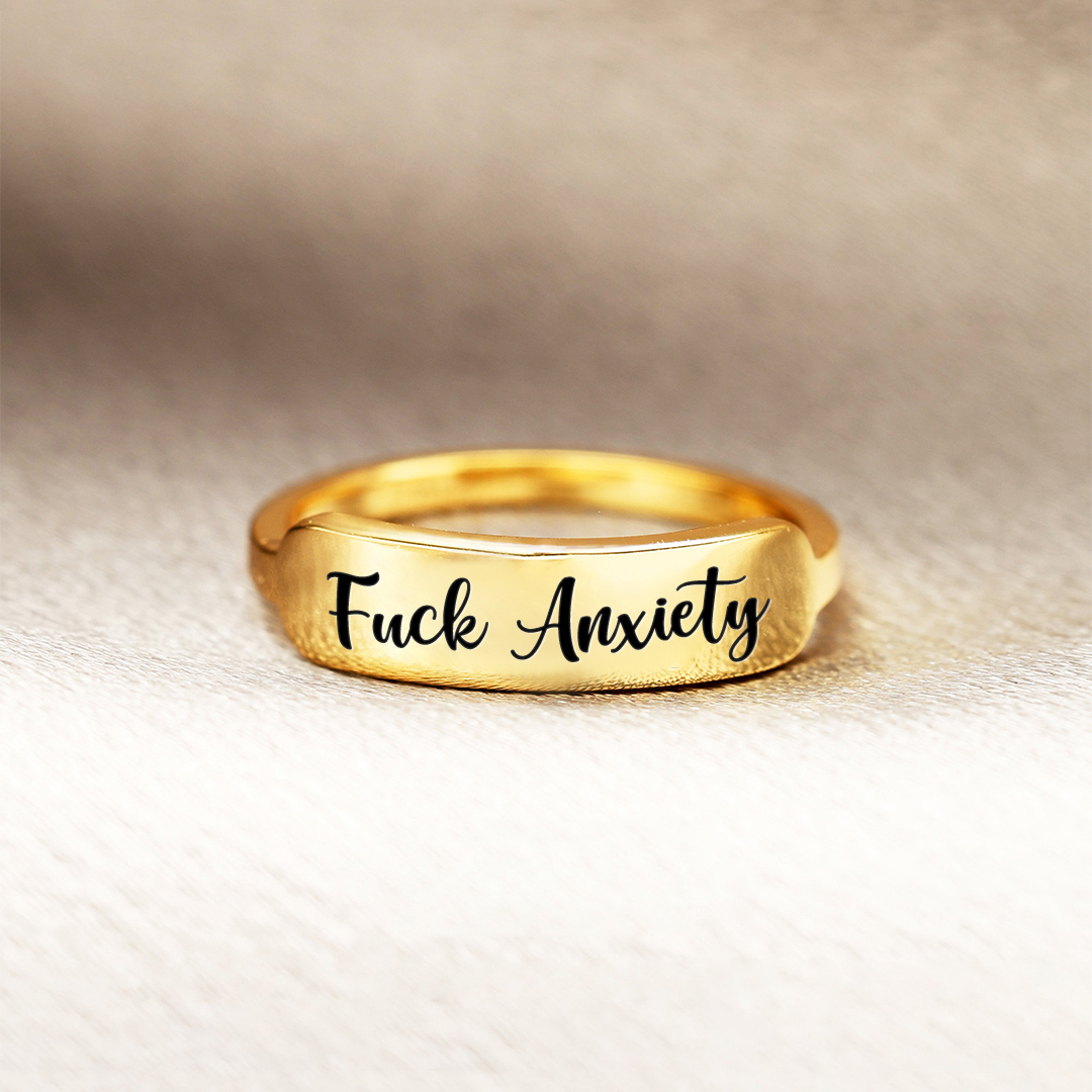 FUCk Anxiety Bar Ring