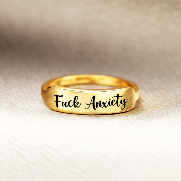 FUCk Anxiety Bar Ring