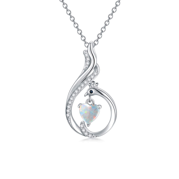 For Friend - S925 Burns Brighter Love Opal Stone Phoenix Necklace