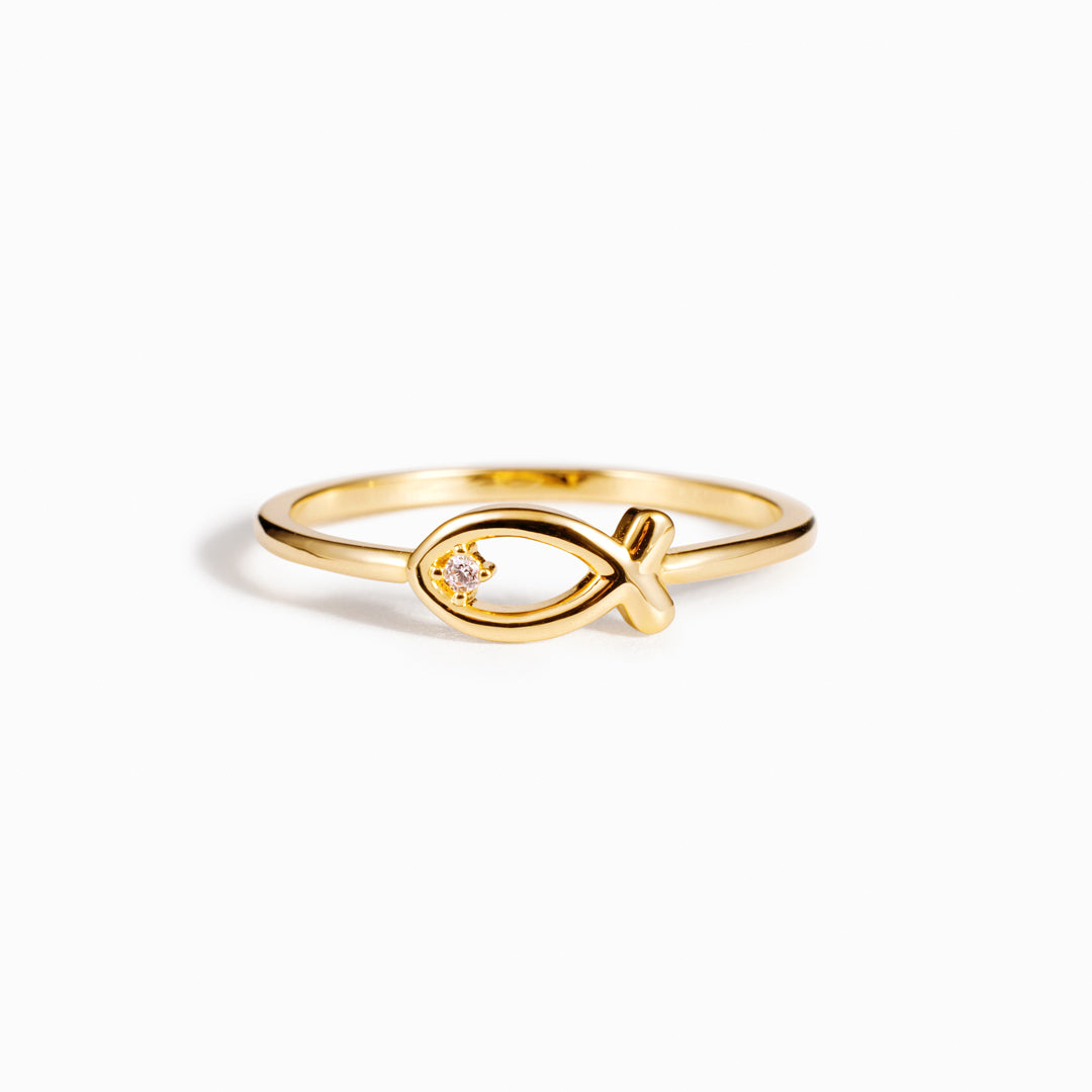 Keep Fucking Swimming Fish Ring
