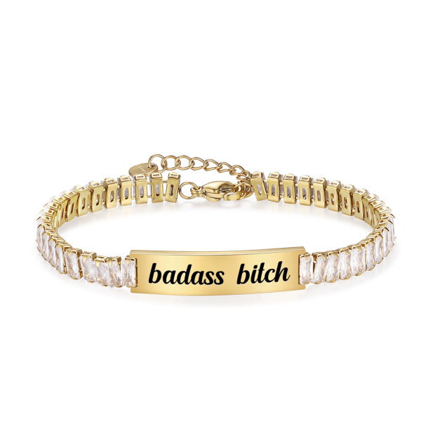 Badass Bitch Short Tennis Bracelet