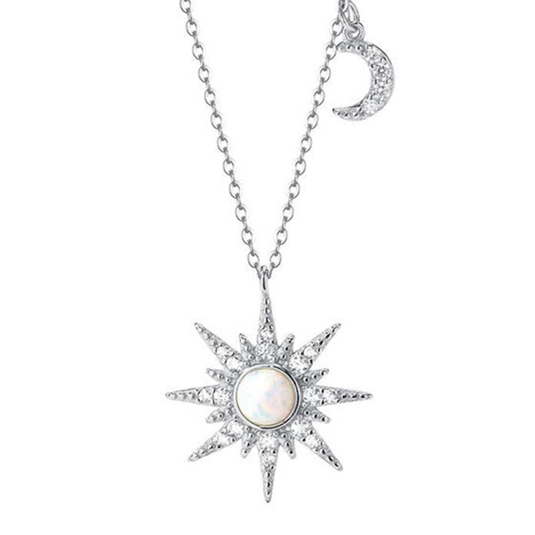 For Bonus Daughter - Hearts Are Linked Moon And Star Necklace
