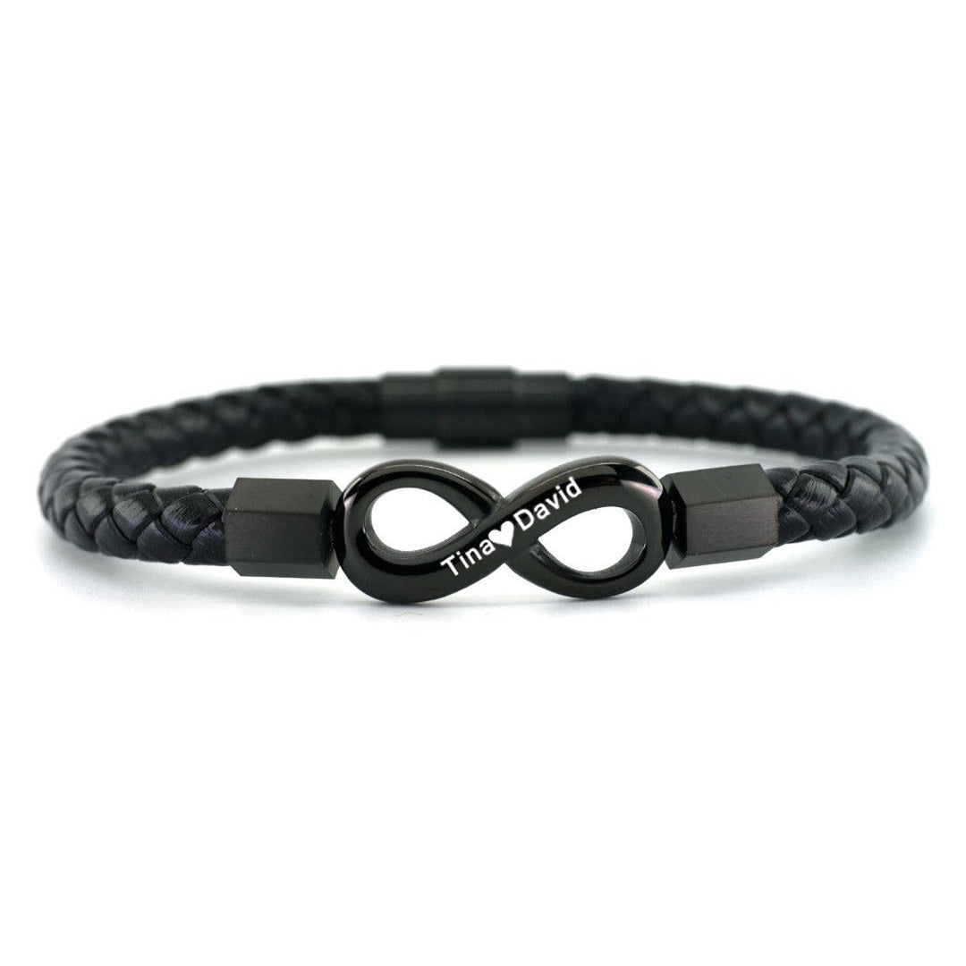 For Love -  I LOVE YOU Forever And Always Unlimited Name Custom Braided Bracelet