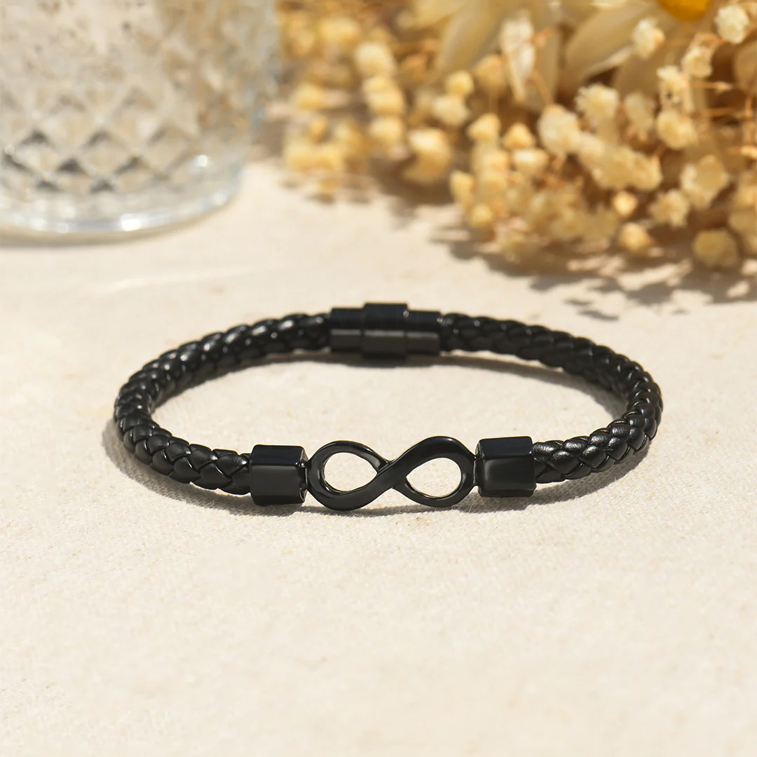 For Son - You Are Braver Infinity Braided Bracelet