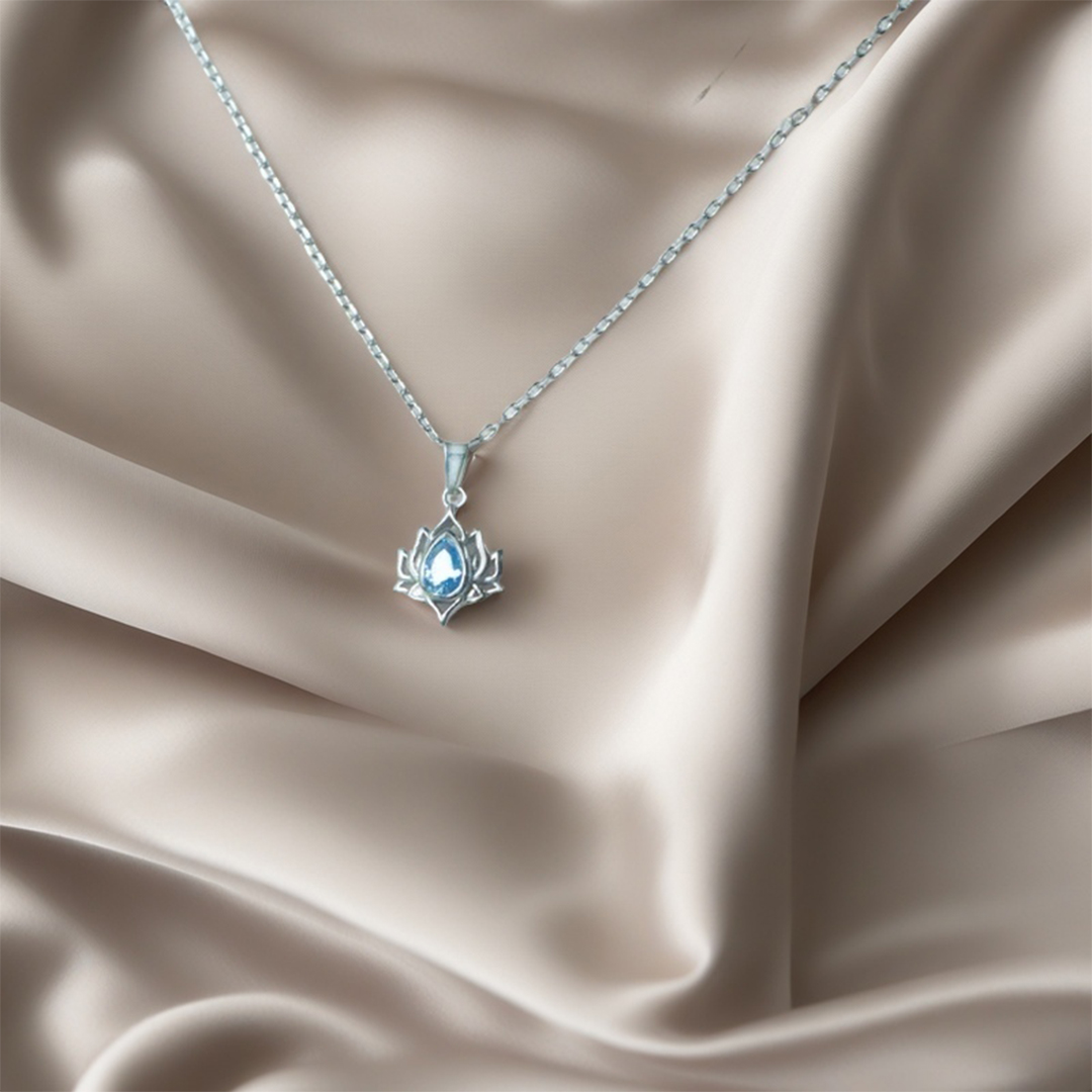 Rebirth crystal lotus necklace