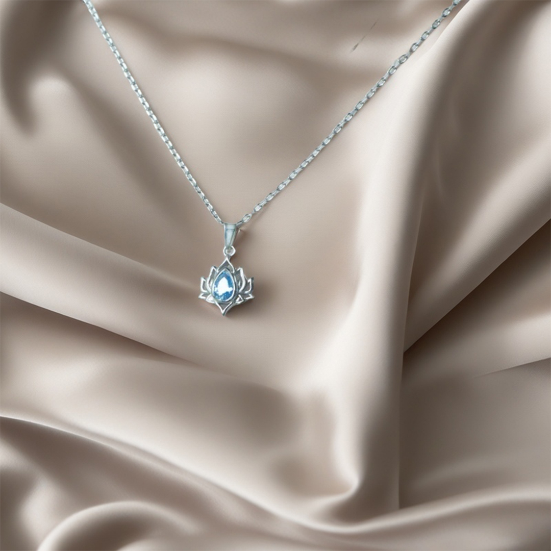 Rebirth crystal lotus necklace