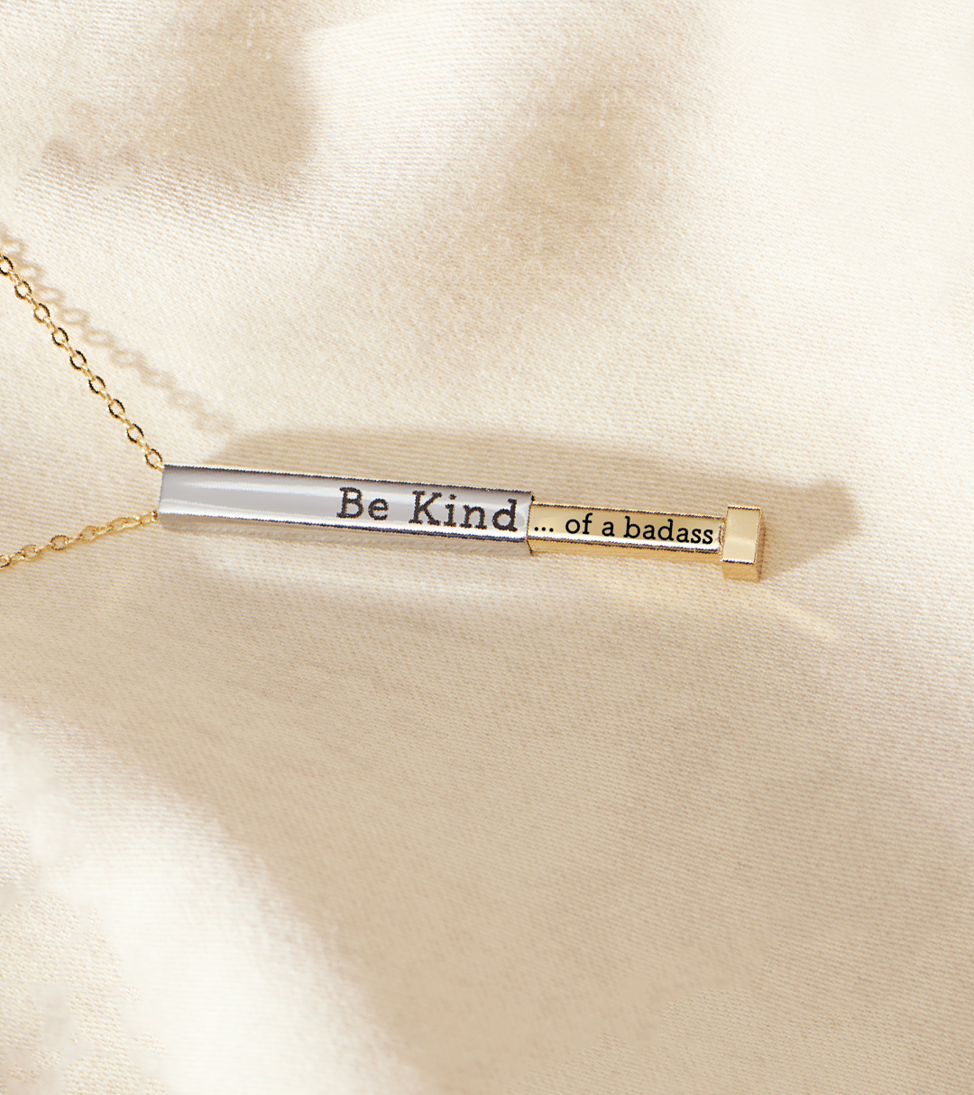 Be Kind ...of a Badass-Hidden Message Necklace