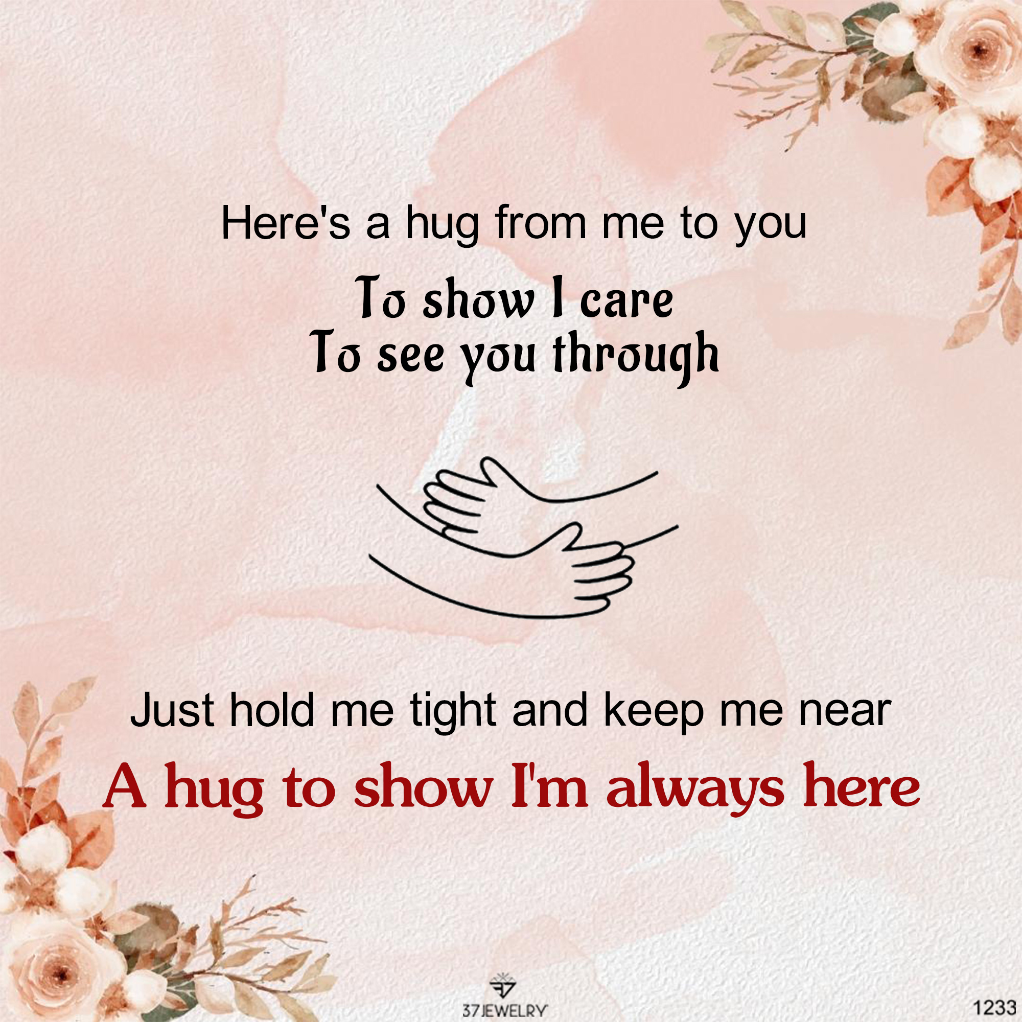  I'm always here Hug Ring