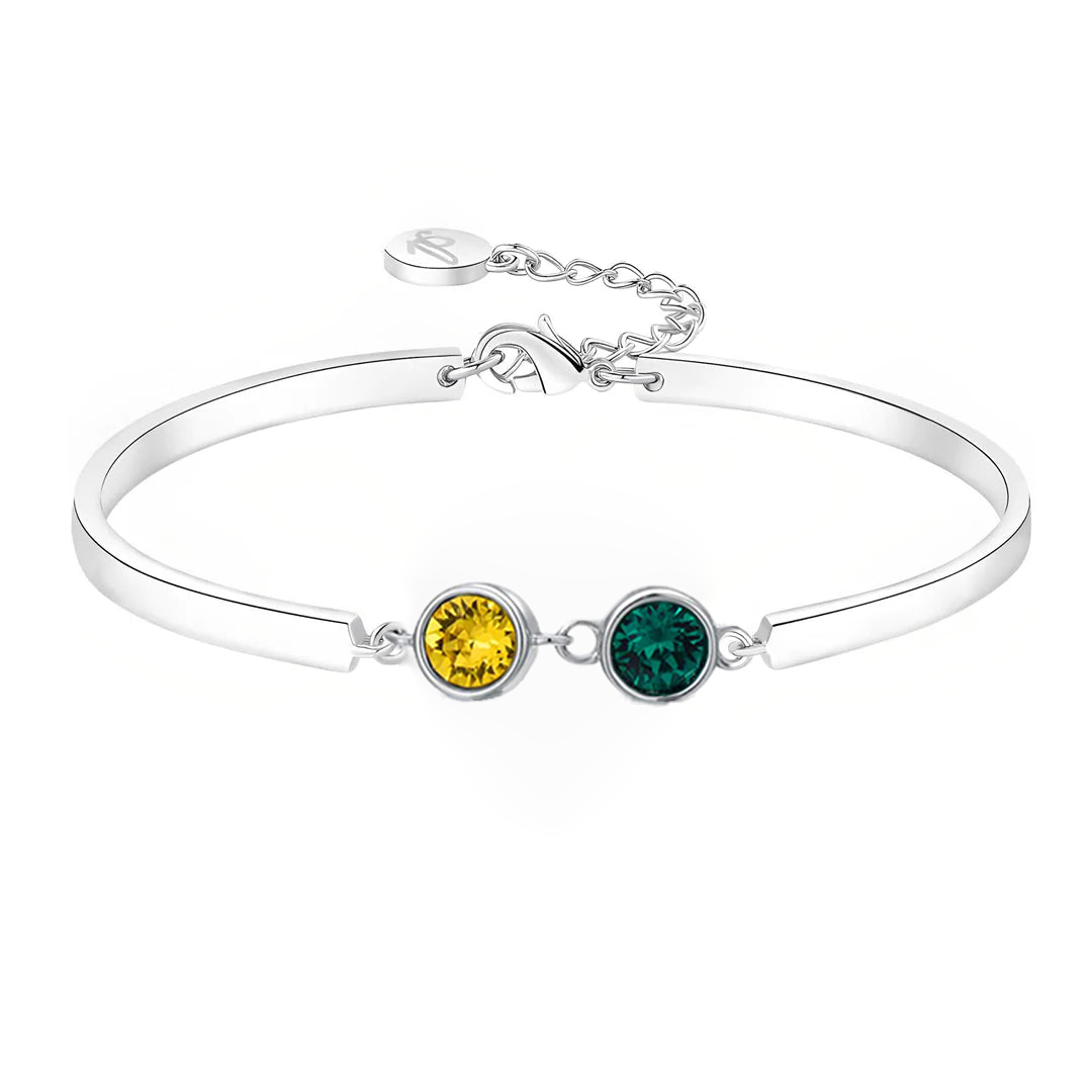 Mother And Daughter Forever Linked Together Two Custom Birthstones Bra