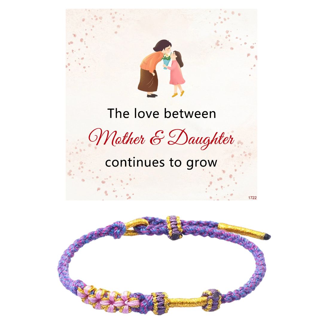 For Mother & Daughter Peach Blossom Knot Bracelet