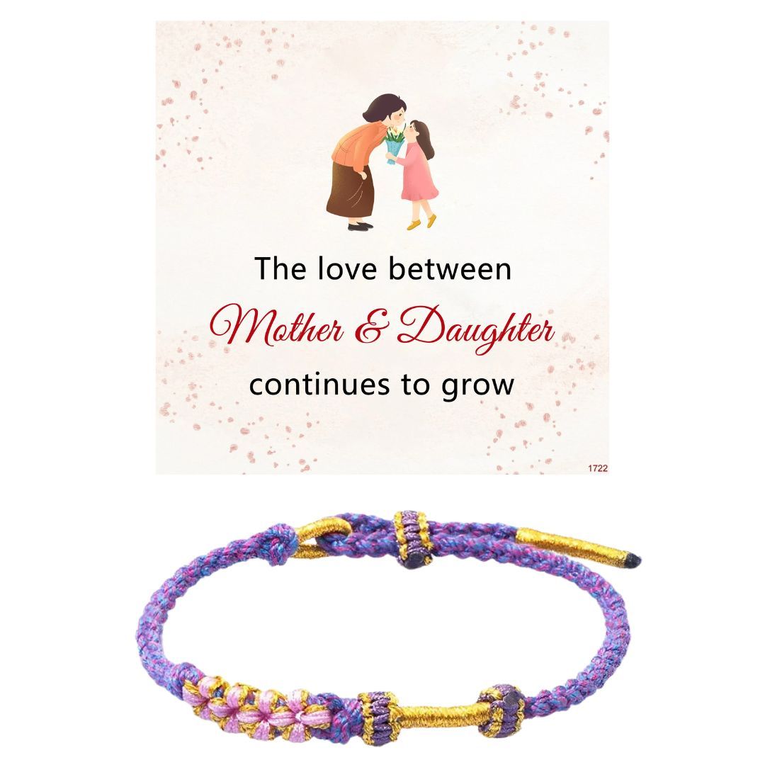 For Mother & Daughter Peach Blossom Knot Bracelet