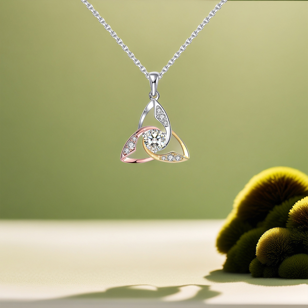 Irish By Blood American By Birth Patriot By Choice Celtic Knot Necklace