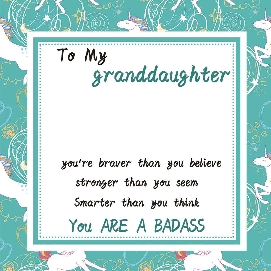 For Granddaughter - You Are A Badass Sunflower Necklace-37bracelet