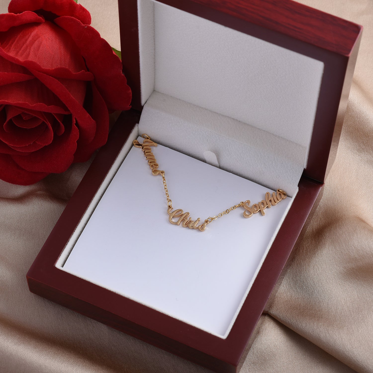 "Always Close to Her Heart" – Personalized Name Necklace
