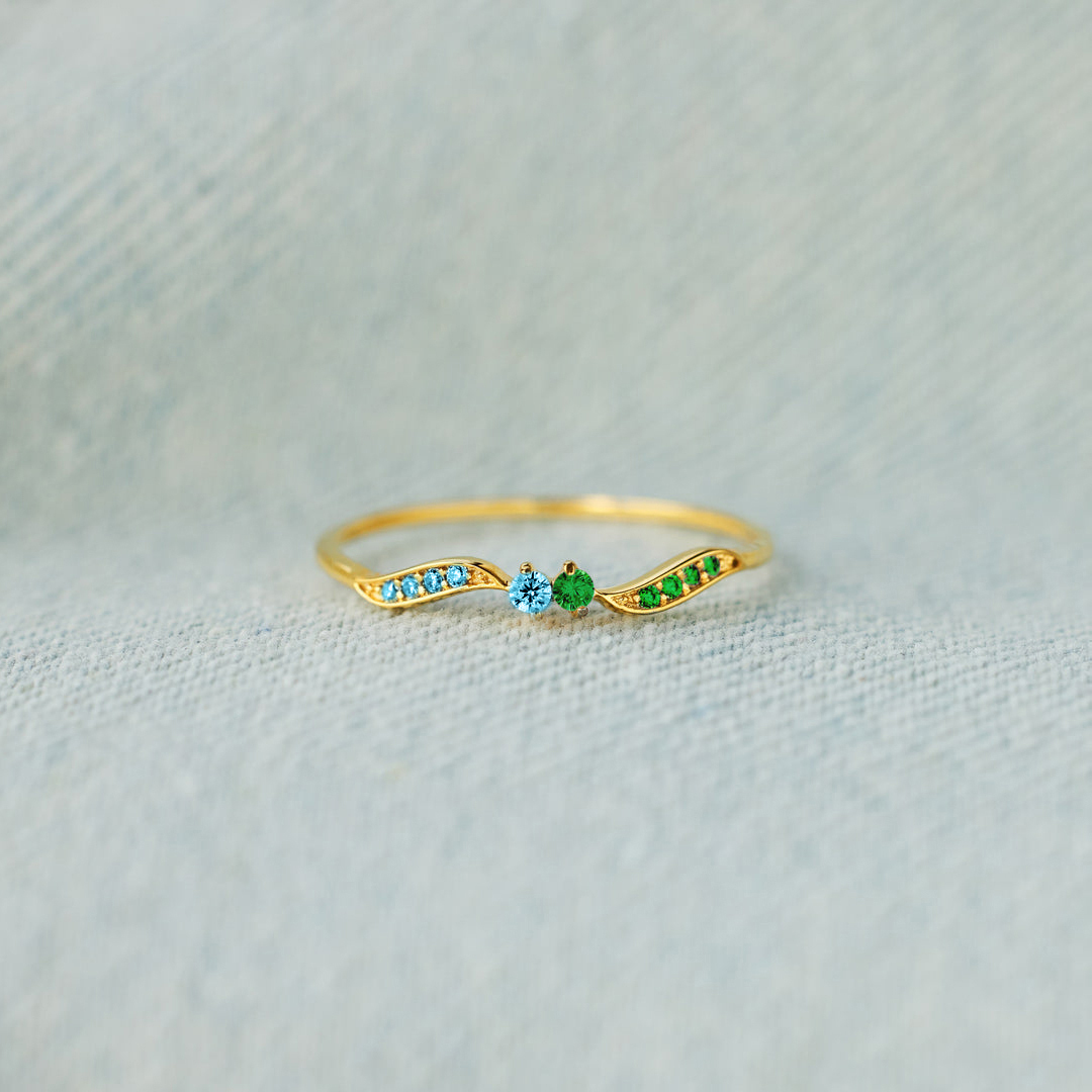 For Daughter- Bond of Love Birthstone Ring 