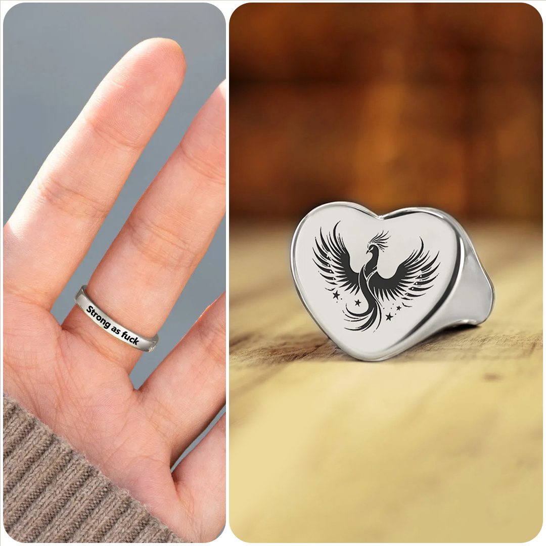 Phoenix rising from ashes Ring